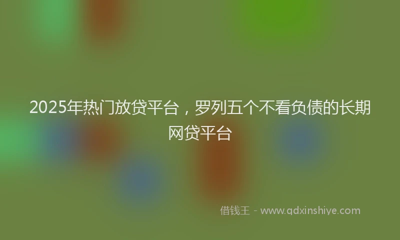 2025年热门放贷平台，罗列五个不看负债的长期网贷平台
