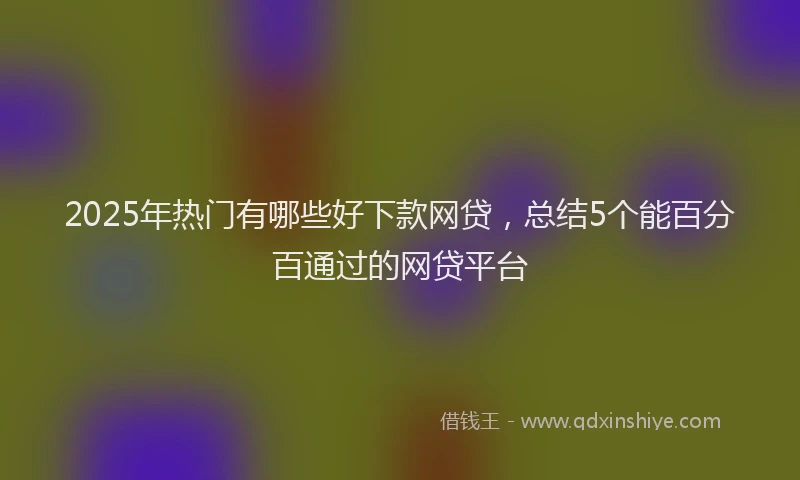 2025年热门有哪些好下款网贷，总结5个能百分百通过的网贷平台
