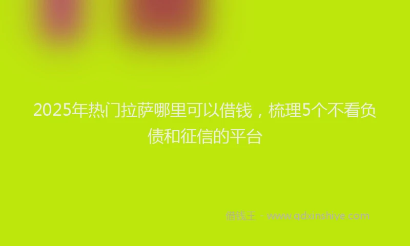 2025年热门拉萨哪里可以借钱，梳理5个不看负债和征信的平台