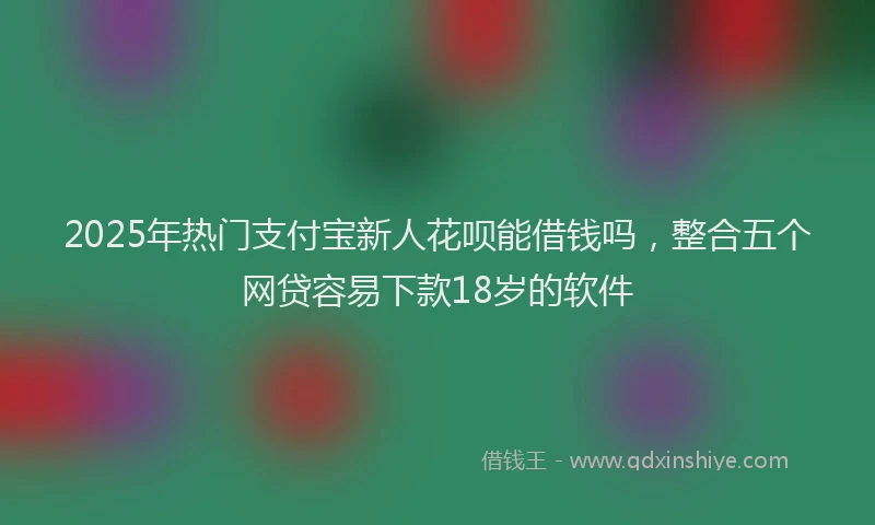 2025年热门支付宝新人花呗能借钱吗，整合五个网贷容易下款18岁的软件
