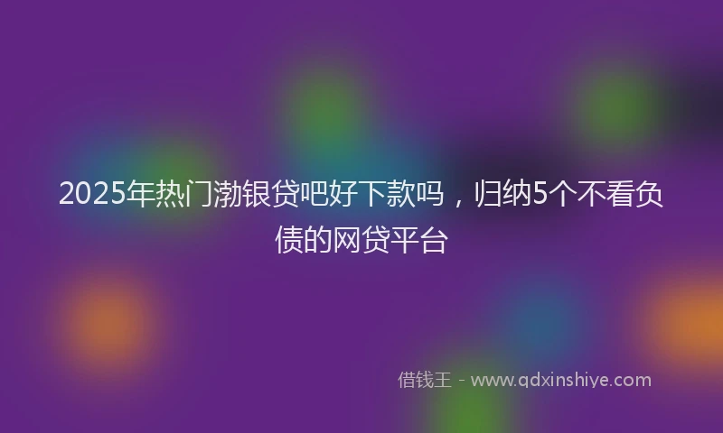 2025年热门渤银贷吧好下款吗，归纳5个不看负债的网贷平台