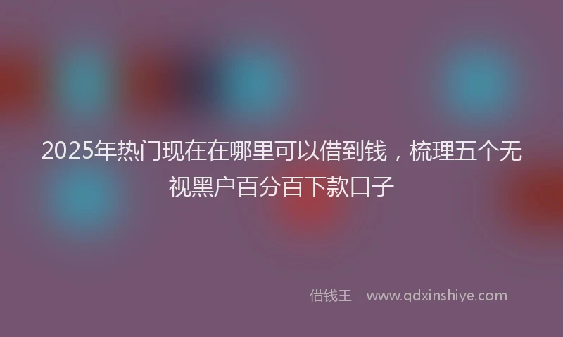 2025年热门现在在哪里可以借到钱，梳理五个无视黑户百分百下款口子
