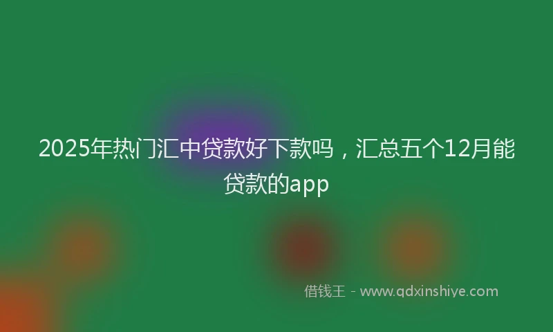 2025年热门汇中贷款好下款吗，汇总五个12月能贷款的app