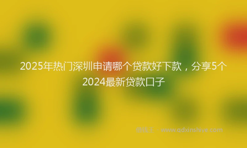 2025年热门深圳申请哪个贷款好下款，分享5个2024最新贷款口子