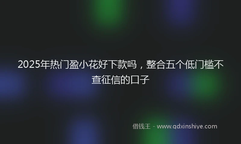 2025年热门盈小花好下款吗，整合五个低门槛不查征信的口子