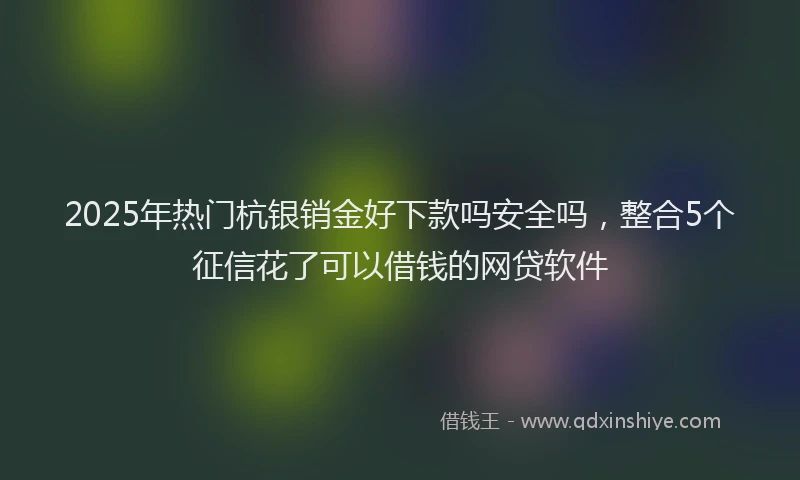 2025年热门杭银销金好下款吗安全吗，整合5个征信花了可以借钱的网贷软件