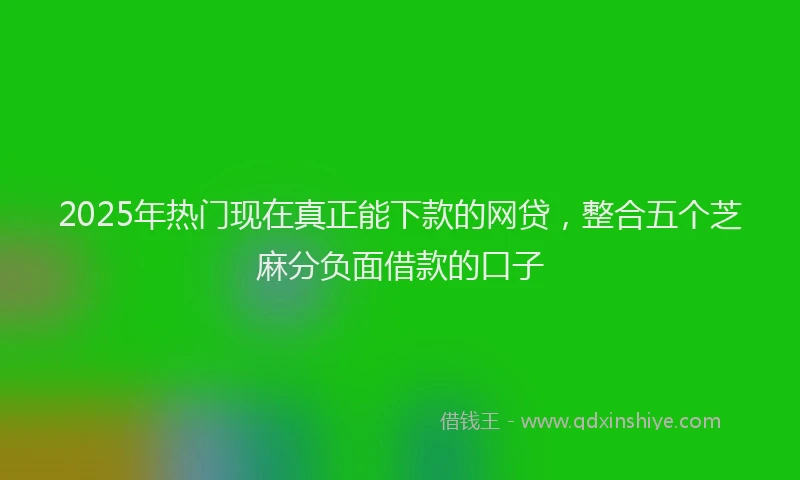 2025年热门现在真正能下款的网贷，整合五个芝麻分负面借款的口子