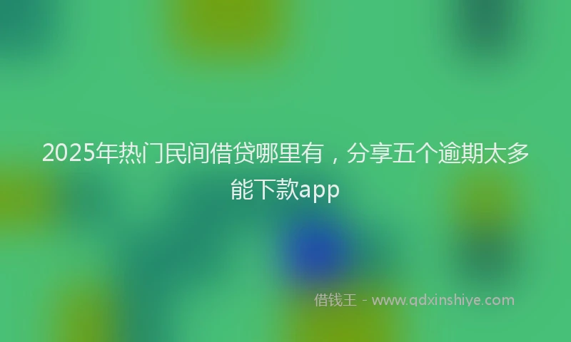 2025年热门民间借贷哪里有，分享五个逾期太多能下款app