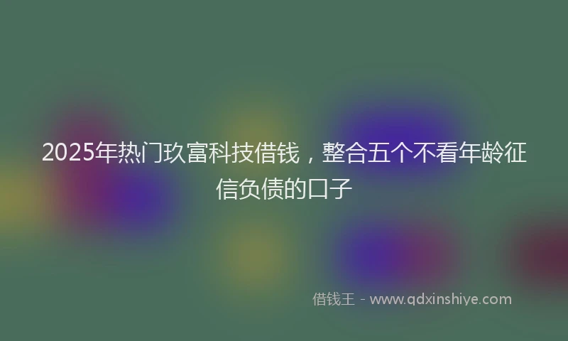 2025年热门玖富科技借钱，整合五个不看年龄征信负债的口子