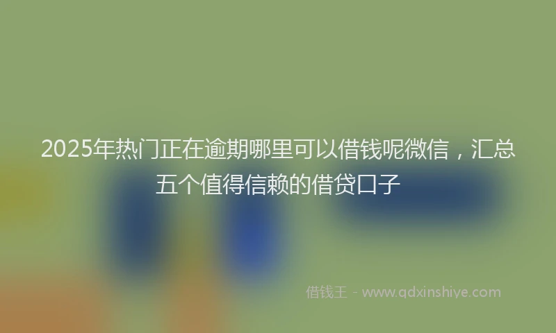 2025年热门正在逾期哪里可以借钱呢微信，汇总五个值得信赖的借贷口子