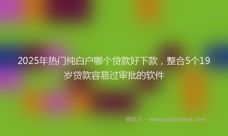 2025年热门纯白户哪个贷款好下款，整合5个19岁贷款容易过审批的软件