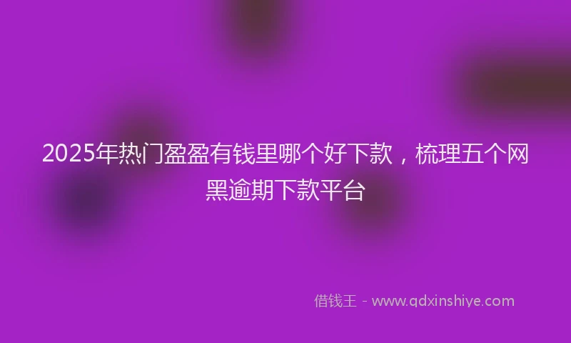 2025年热门盈盈有钱里哪个好下款，梳理五个网黑逾期下款平台