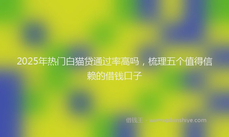 2025年热门白猫贷通过率高吗，梳理五个值得信赖的借钱口子