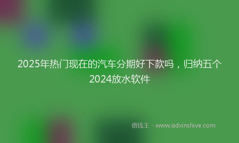 2025年热门现在的汽车分期好下款吗，归纳五个2024放水软件