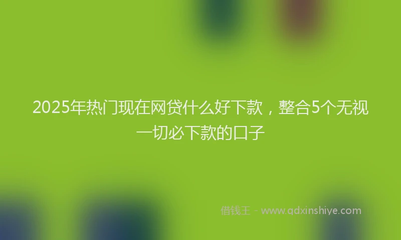 2025年热门现在网贷什么好下款，整合5个无视一切必下款的口子