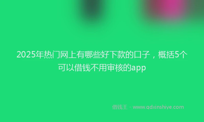 2025年热门网上有哪些好下款的口子，概括5个可以借钱不用审核的app