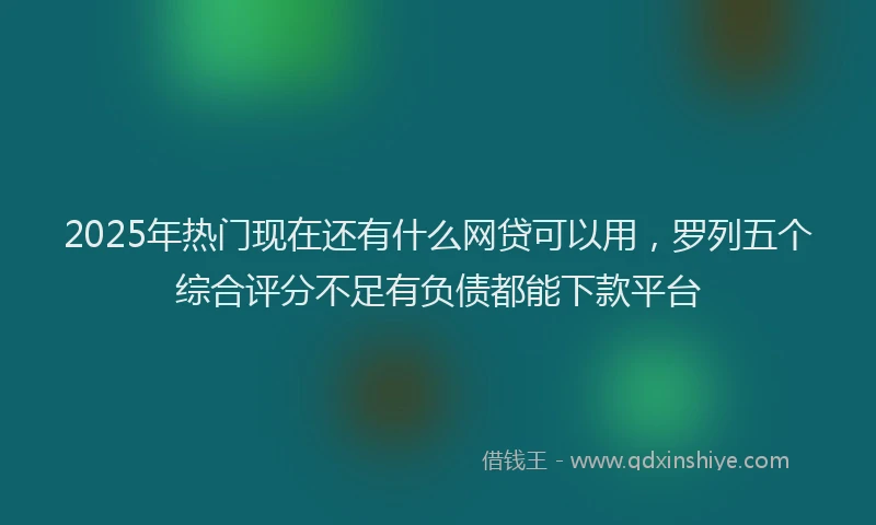2025年热门现在还有什么网贷可以用，罗列五个综合评分不足有负债都能下款平台