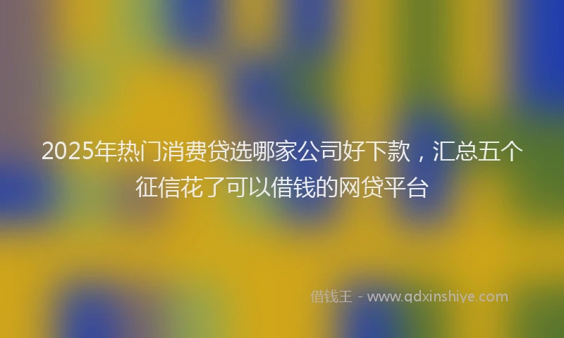 2025年热门消费贷选哪家公司好下款，汇总五个征信花了可以借钱的网贷平台