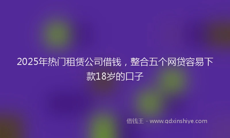 2025年热门租赁公司借钱，整合五个网贷容易下款18岁的口子