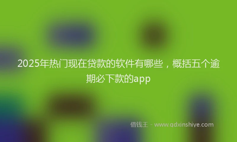 2025年热门现在贷款的软件有哪些，概括五个逾期必下款的app