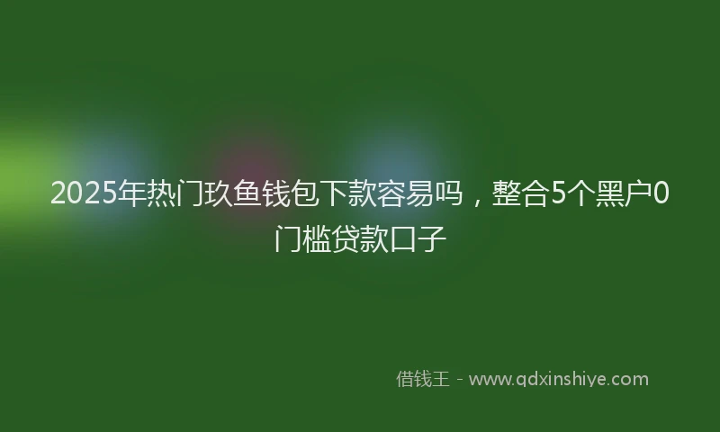 2025年热门玖鱼钱包下款容易吗，整合5个黑户0门槛贷款口子