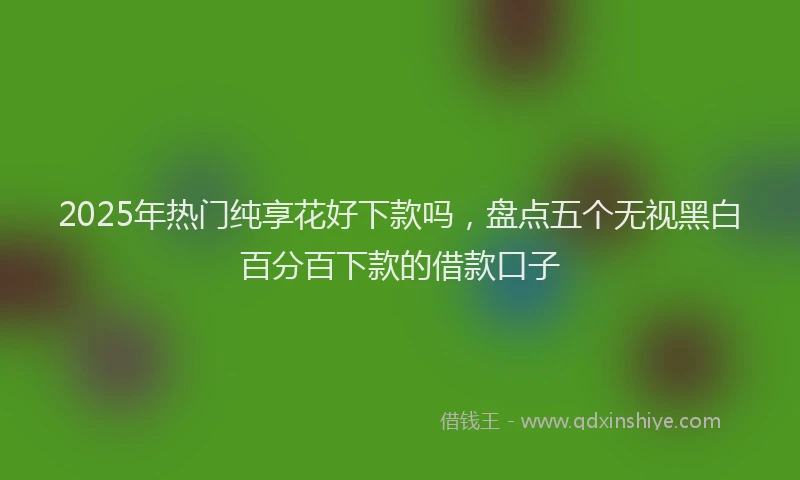 2025年热门纯享花好下款吗，盘点五个无视黑白百分百下款的借款口子