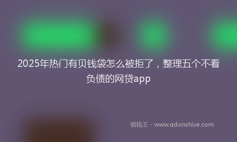 2025年热门有贝钱袋怎么被拒了，整理五个不看负债的网贷app