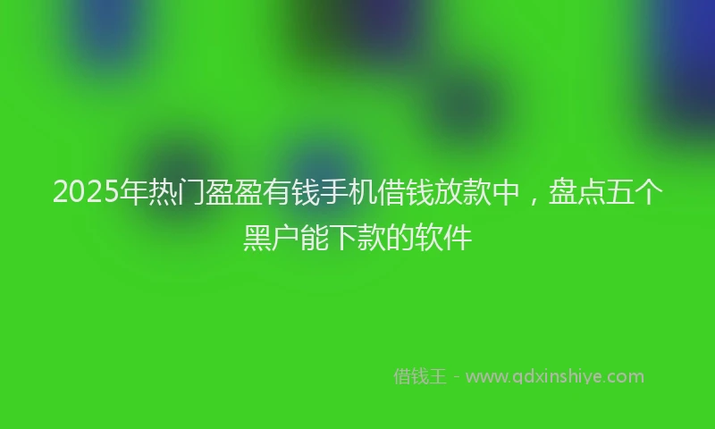 2025年热门盈盈有钱手机借钱放款中，盘点五个黑户能下款的软件