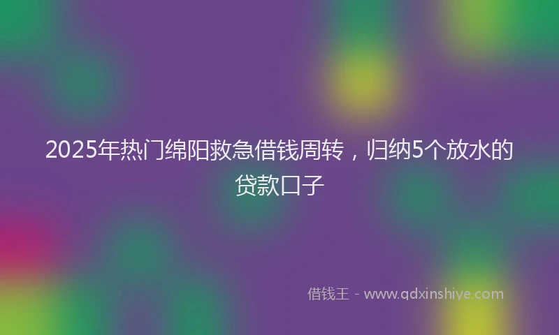 2025年热门绵阳救急借钱周转，归纳5个放水的贷款口子