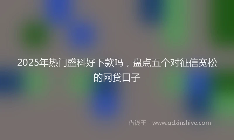 2025年热门盛科好下款吗，盘点五个对征信宽松的网贷口子