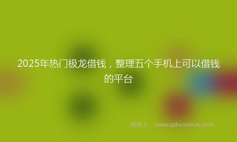 2025年热门极龙借钱，整理五个手机上可以借钱的平台