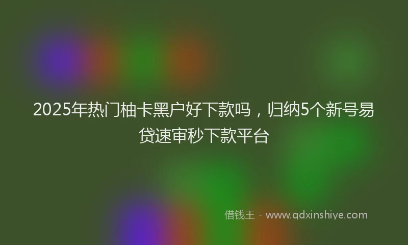 2025年热门柚卡黑户好下款吗，归纳5个新号易贷速审秒下款平台