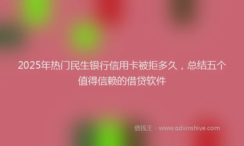 2025年热门民生银行信用卡被拒多久，总结五个值得信赖的借贷软件