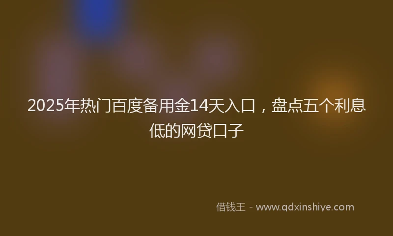 2025年热门百度备用金14天入口，盘点五个利息低的网贷口子