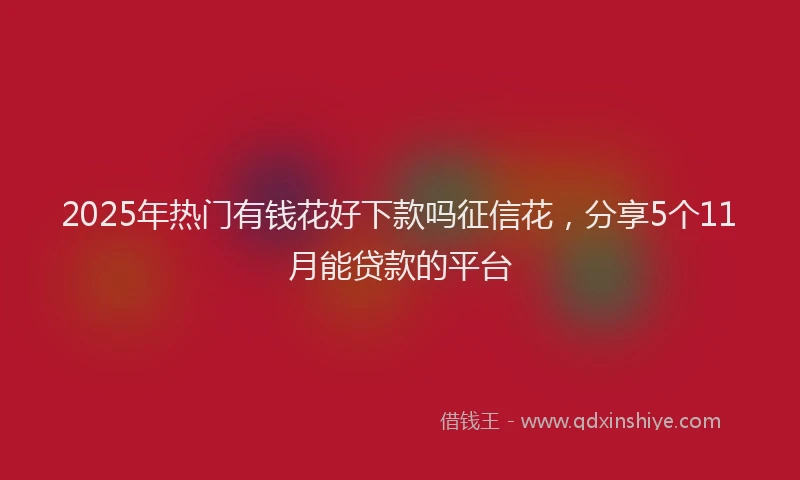 2025年热门有钱花好下款吗征信花，分享5个11月能贷款的平台
