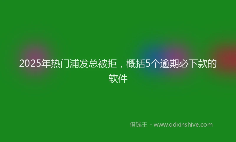 2025年热门浦发总被拒，概括5个逾期必下款的软件