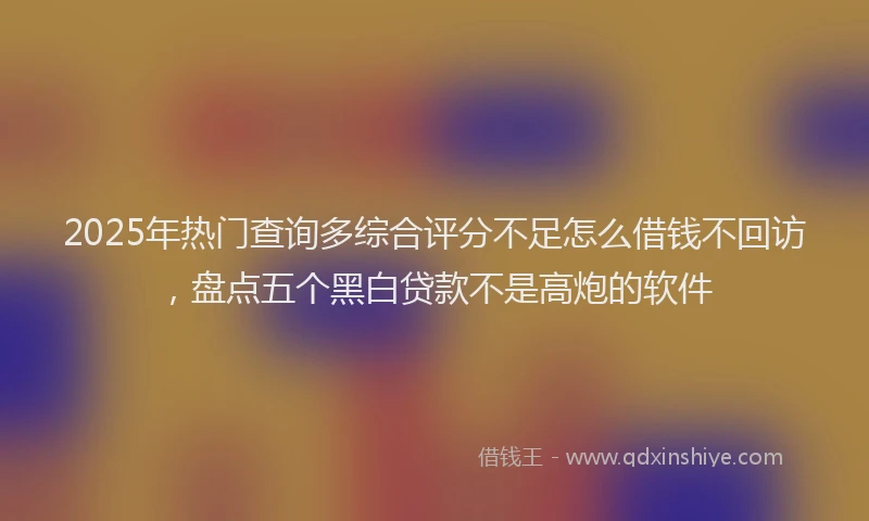 2025年热门查询多综合评分不足怎么借钱不回访，盘点五个黑白贷款不是高炮的软件
