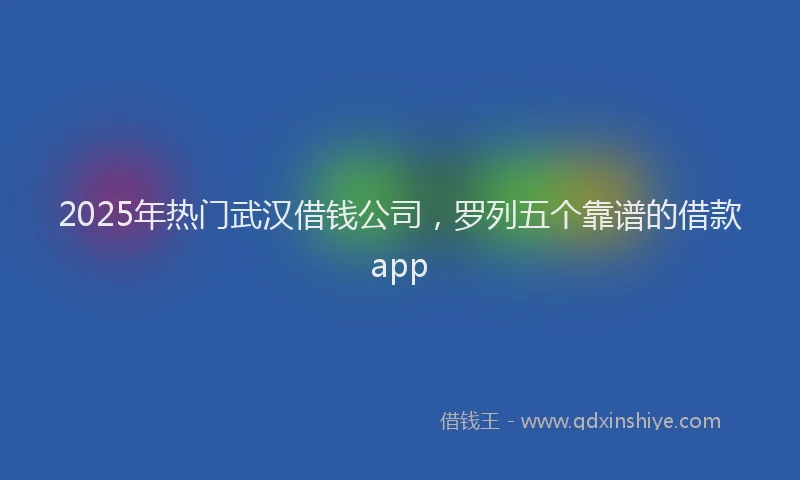 2025年热门武汉借钱公司，罗列五个靠谱的借款app