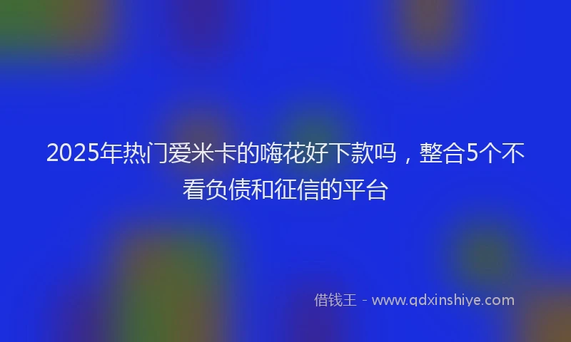 2025年热门爱米卡的嗨花好下款吗，整合5个不看负债和征信的平台