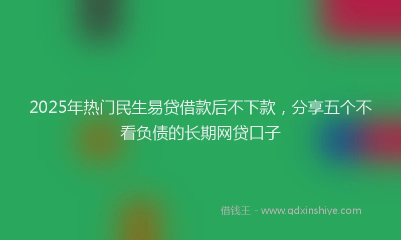 2025年热门民生易贷借款后不下款，分享五个不看负债的长期网贷口子