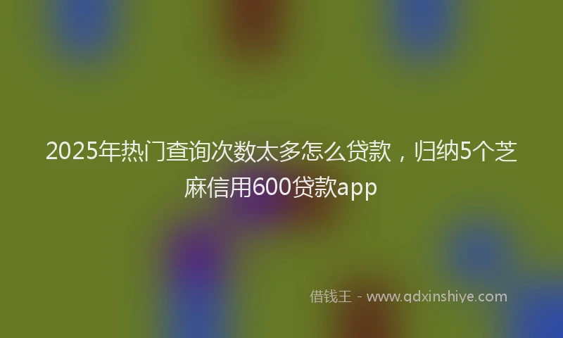 2025年热门查询次数太多怎么贷款，归纳5个芝麻信用600贷款app