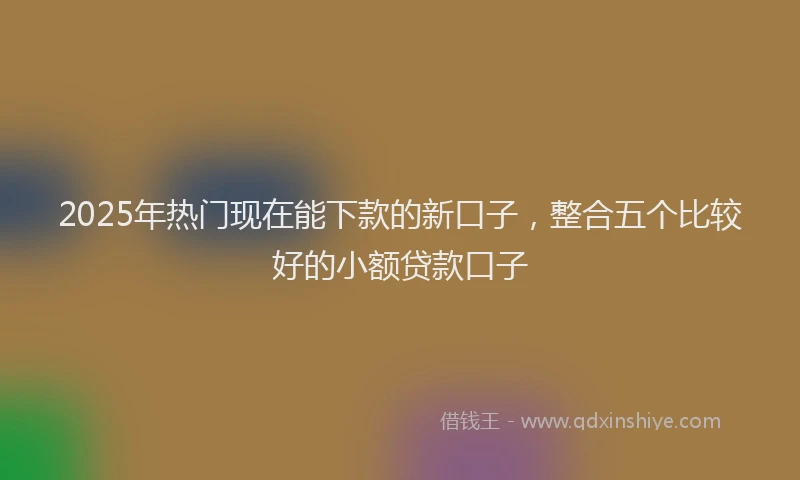 2025年热门现在能下款的新口子，整合五个比较好的小额贷款口子
