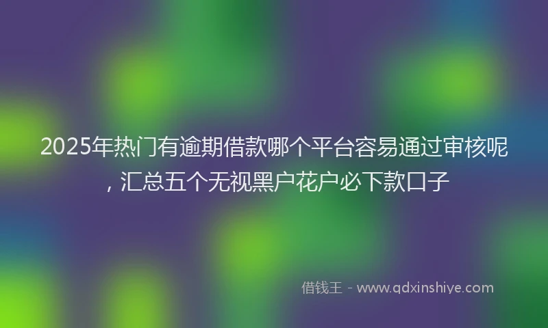 2025年热门有逾期借款哪个平台容易通过审核呢，汇总五个无视黑户花户必下款口子