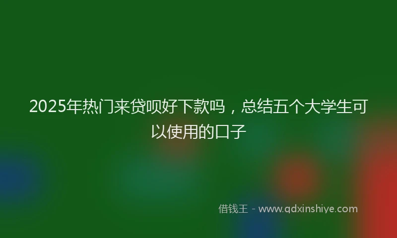 2025年热门来贷呗好下款吗，总结五个大学生可以使用的口子