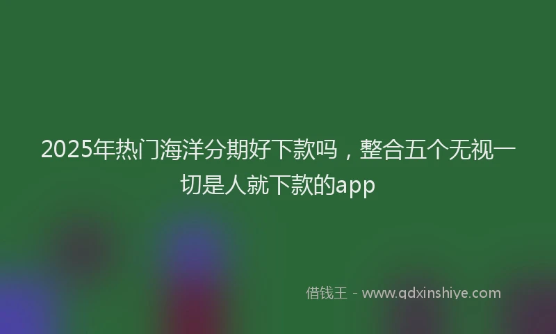 2025年热门海洋分期好下款吗，整合五个无视一切是人就下款的app