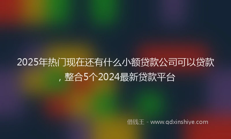 2025年热门现在还有什么小额贷款公司可以贷款，整合5个2024最新贷款平台