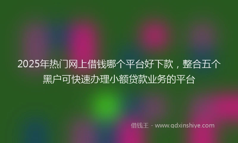 2025年热门网上借钱哪个平台好下款，整合五个黑户可快速办理小额贷款业务的平台