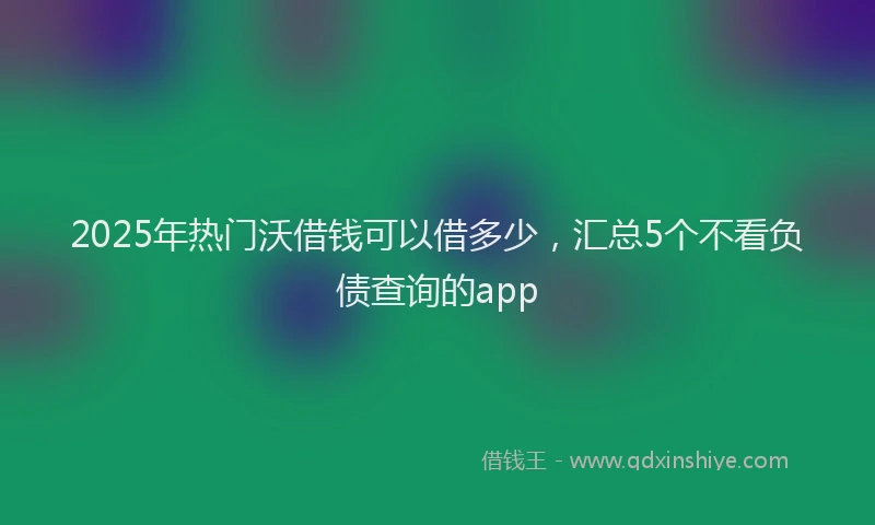 2025年热门沃借钱可以借多少，汇总5个不看负债查询的app