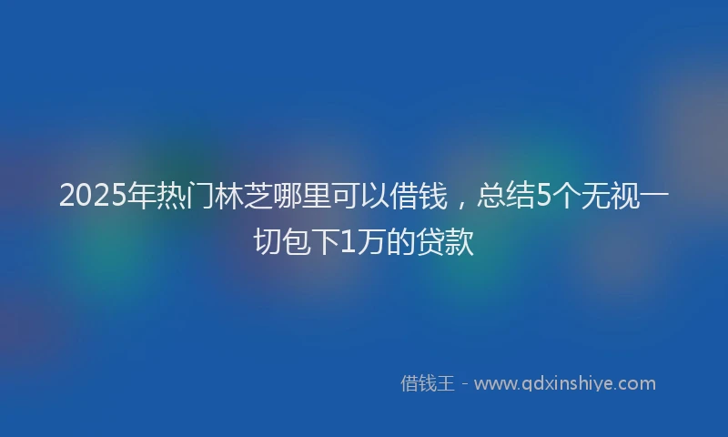 2025年热门林芝哪里可以借钱，总结5个无视一切包下1万的贷款