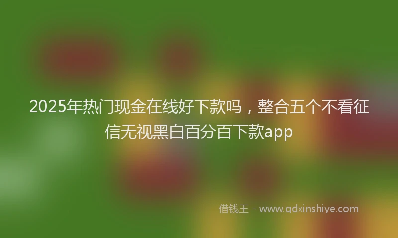 2025年热门现金在线好下款吗，整合五个不看征信无视黑白百分百下款app